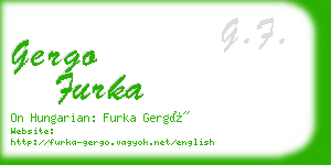 gergo furka business card